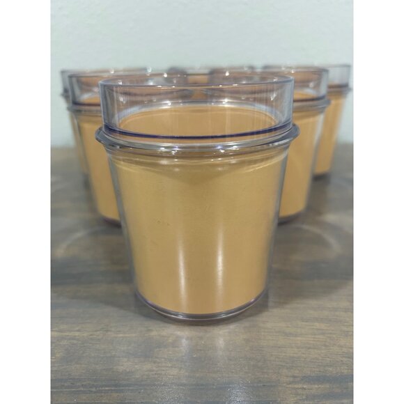 Vintage Set of 6 Thermo-Serv Double Insulated Yellow/Gold Cups Tumblers Made in - Picture 2 of 6